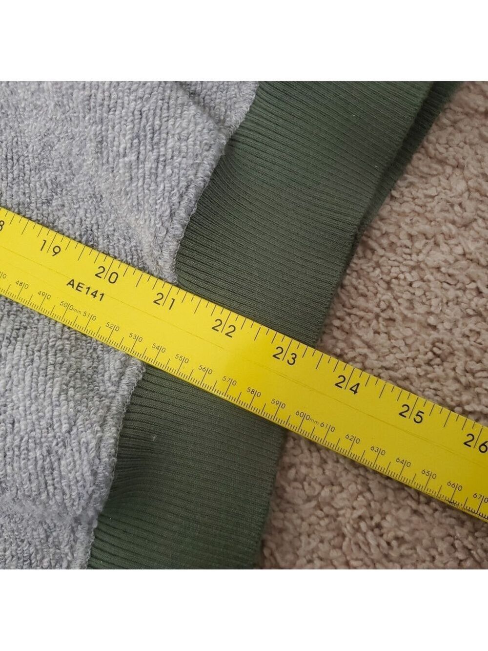 Prana Color Block Pullover Sweater XS Gray Olive Green - Picture 7 of 11